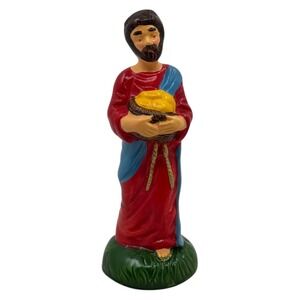 Vintage Nativity Figurine Joseph‎ Hand-Painted Christmas Holiday Decor